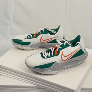 Nike White Sneakers with Miami Colors - Men Size 8.5 or Ladies Size 10 (USA)